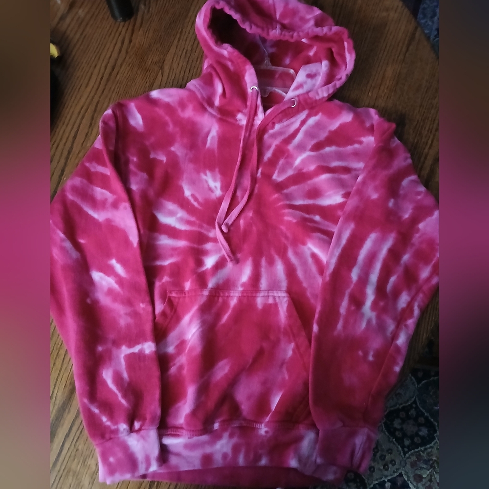 Jon Lauren Pink Tie-Dye Hoodie Youth S